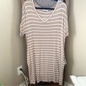 Women’s Casual Striped Zenana Dress w/ Pockets Size XL